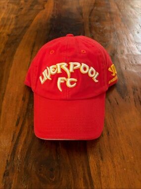 Rare Liverpool FC Warrior Red Baseball Cap with Yellow Embroidery